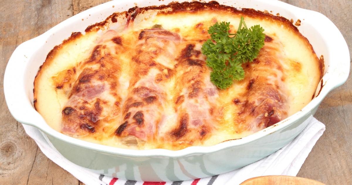 Endives braisées à la sauce moutarde