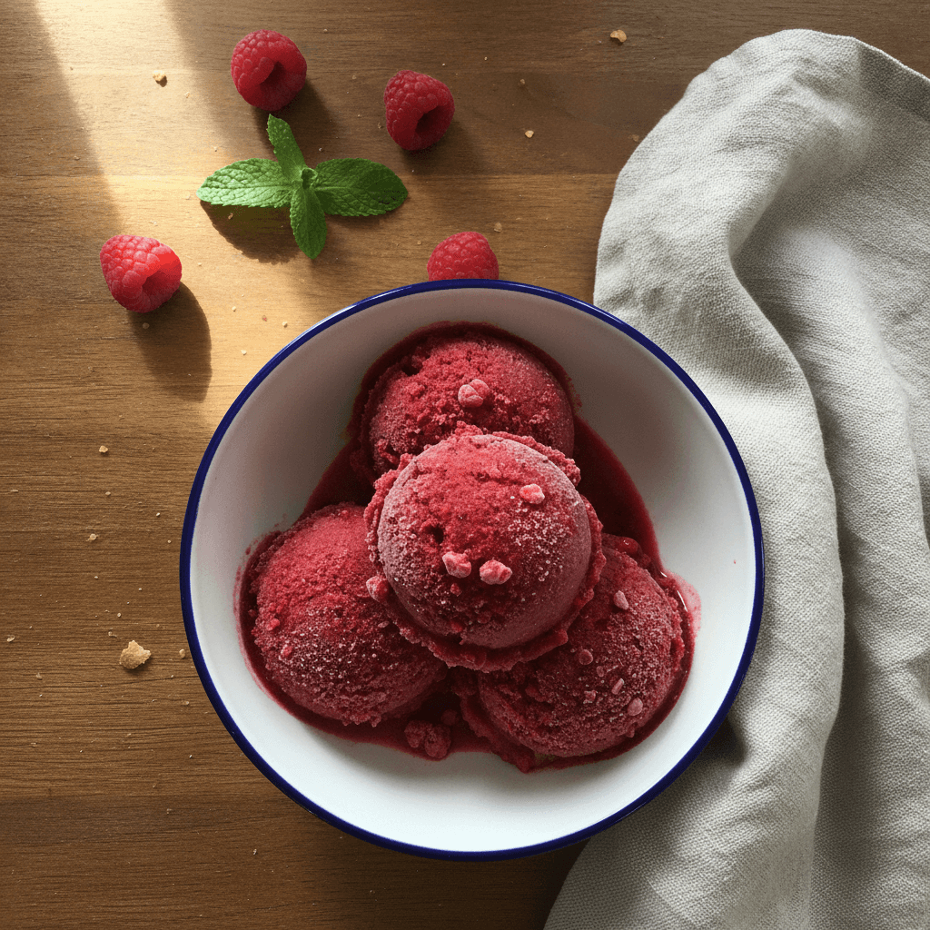 Sorbet framboise au Thermomix