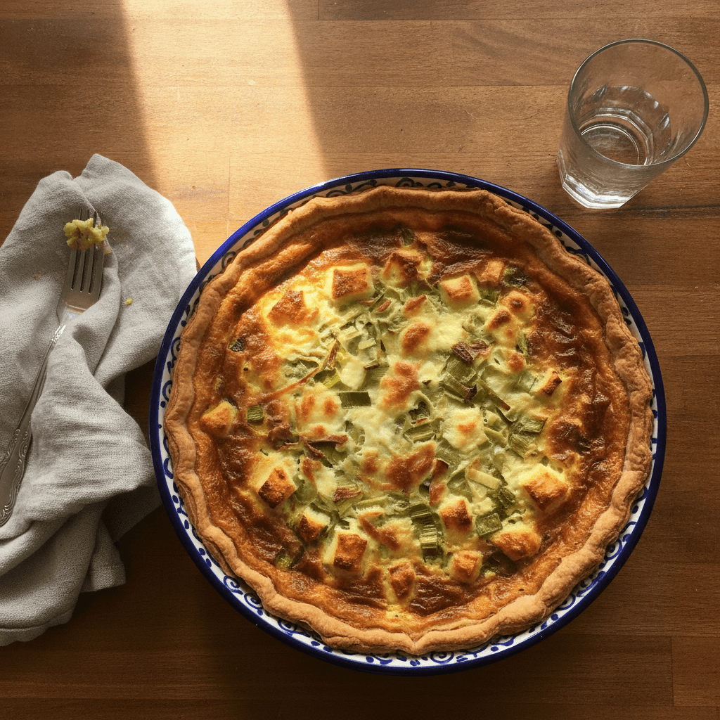 Quiche aux poireaux au Thermomix