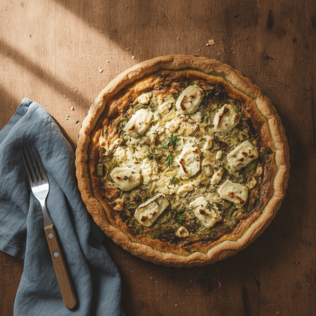 Tarte aux poireaux et chèvre au Thermomix